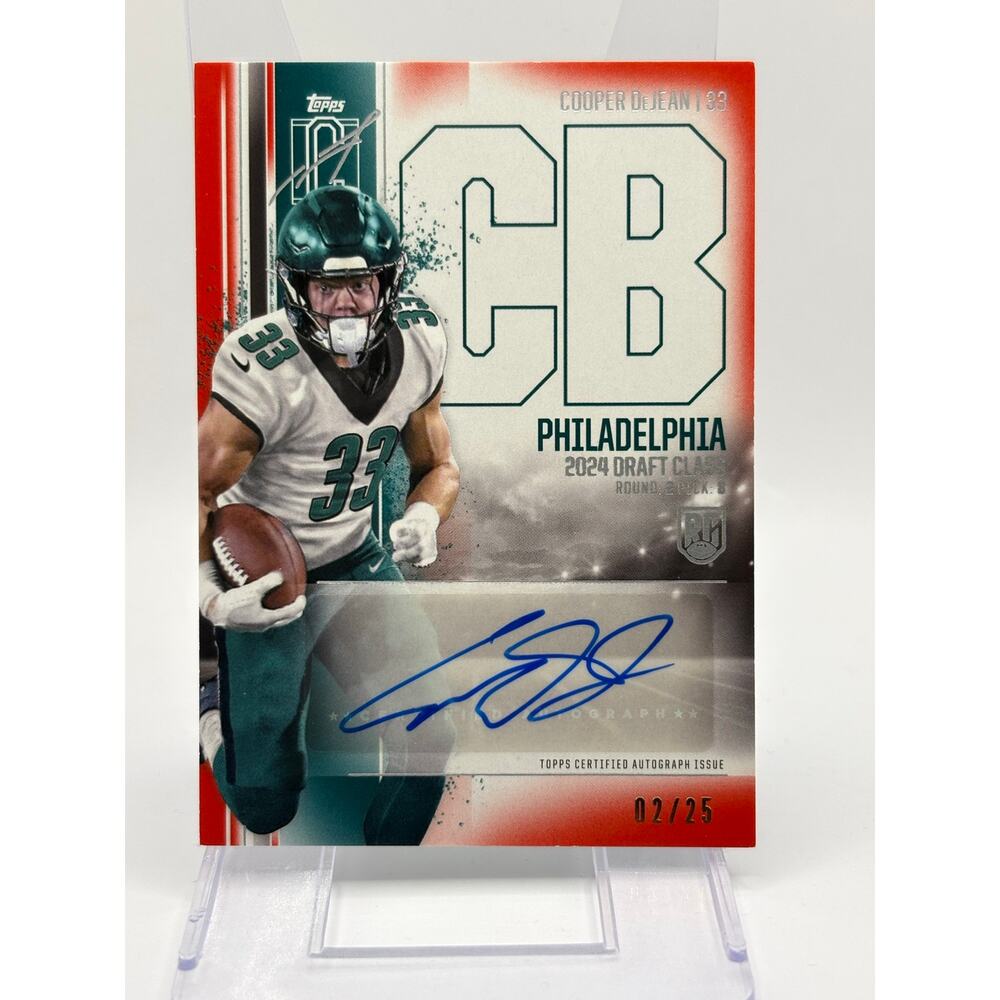 2024 Topps Signature Class Cooper DeJean Rookie Red Auto 2/25 SP Eagles RC